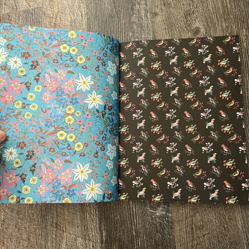 Nathalie Lété wrapping paper sheets book and matching sticker sheet. IN STOCK!